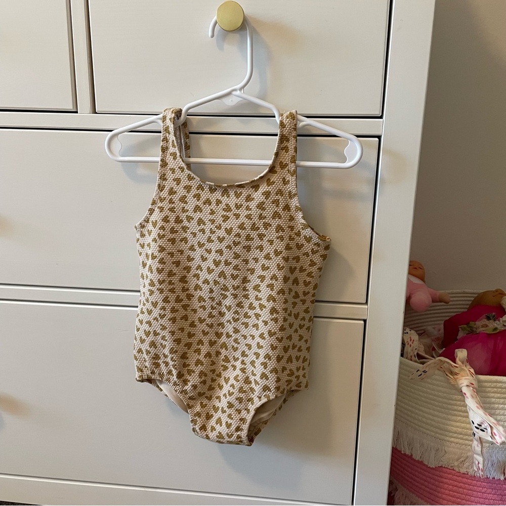 H&M Heart One Piece Bathing Suit 1 1/2 - 2 Years Old